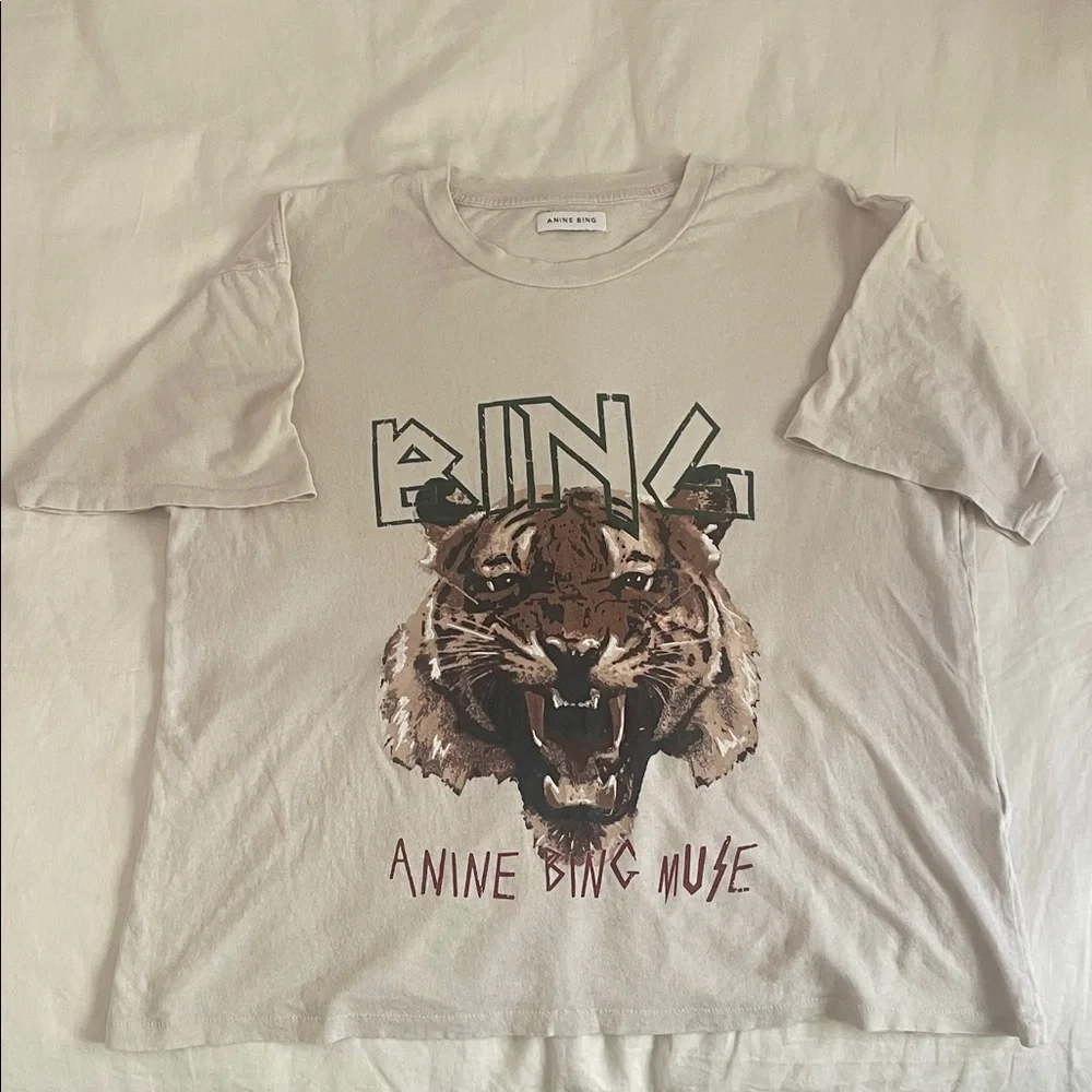 Anine Bing Tee with Tiger Graphic - Picture 1 of 2